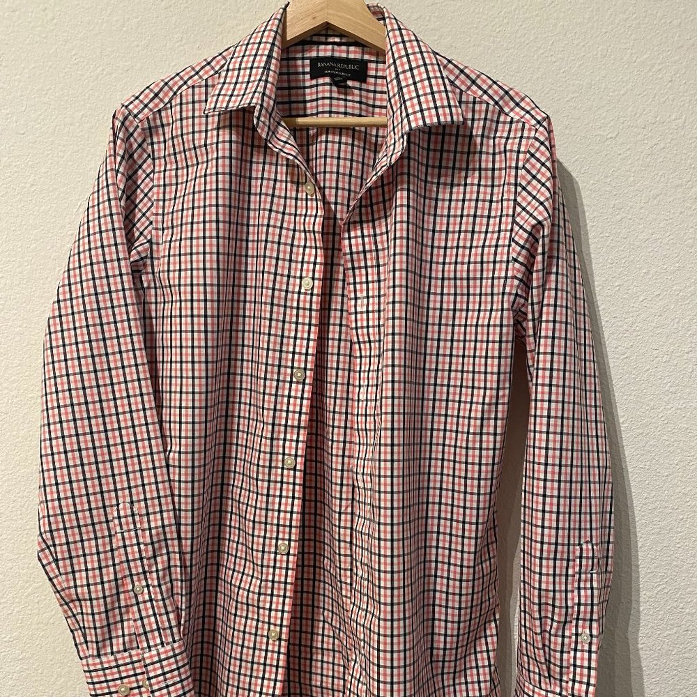 Banana Republic Men's Button-Down Dress Shirt, Long-Sleeve, Slim Fit Size Sm